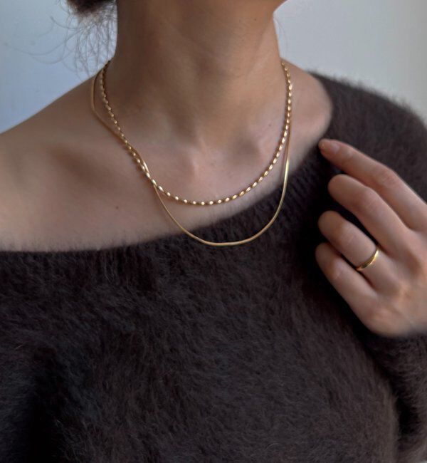  「【SAKURA企画】アレルギー対応 2連チェーンマグネットネックレス」|ネックレス|