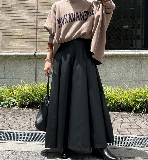  「インターシャロゴポンチョニット」|ニット・セーター|