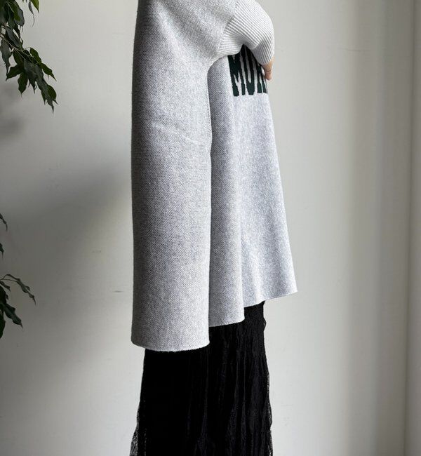  「インターシャロゴポンチョニット」|ニット・セーター|