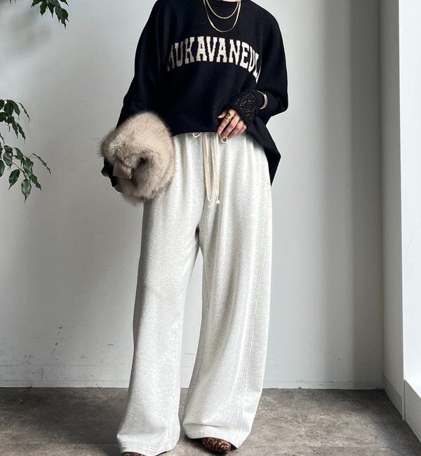  「インターシャロゴポンチョニット」|ニット・セーター|