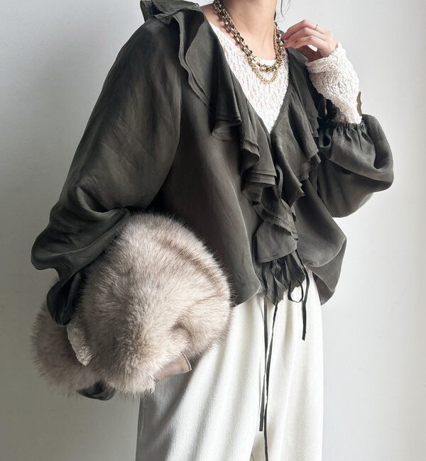  「キュプラフリルブラウス」|シャツ・ブラウス|