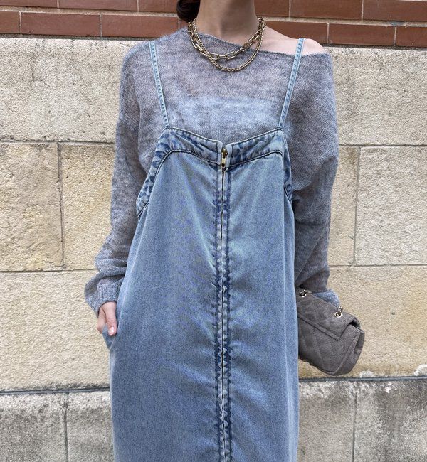  「シアーモヘヤプルオーバー」|ニット・セーター|グレー