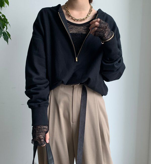  「レースロングスリーブトップス」|Tシャツ・カットソー|