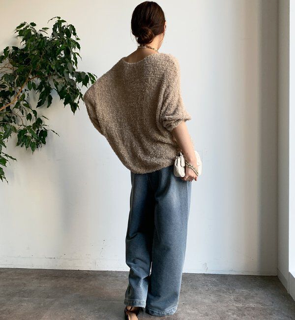  「リボンヤーンフェザープルオーバー」|ニット・セーター|