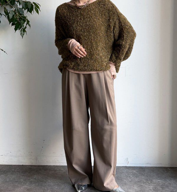  「リボンヤーンフェザープルオーバー」|ニット・セーター|