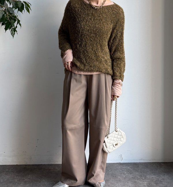  「リボンヤーンフェザープルオーバー」|ニット・セーター|