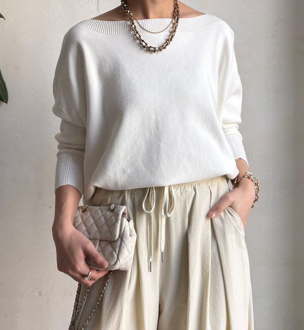  「ボートネックプルオーバー」|ニット・セーター|