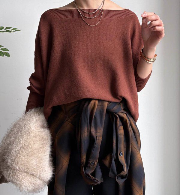  「ボートネックプルオーバー」|ニット・セーター|