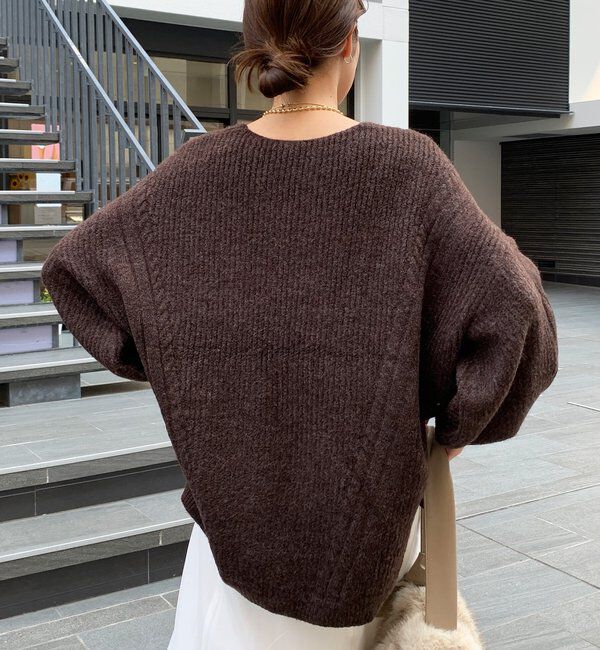  「ボリュームケーブルプルオーバー」|ニット・セーター|
