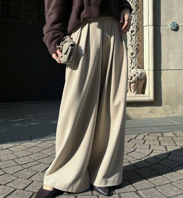  「ウォームタックワイドパンツ」|チノ|