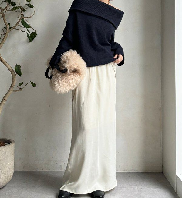  「サテンストレートスカート」|スカート|