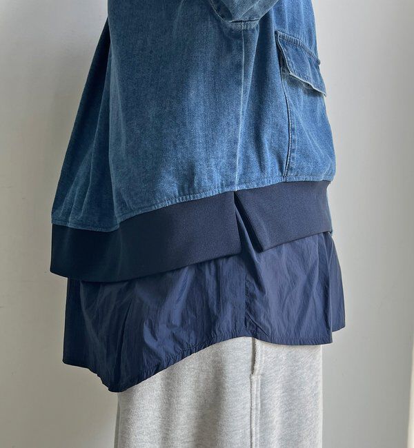  「【WEB限定】異素材切替デニムブルゾン」|ブルゾン・スタジャン|