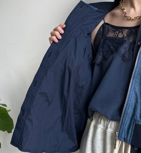  「【WEB限定】異素材切替デニムブルゾン」|ブルゾン・スタジャン|