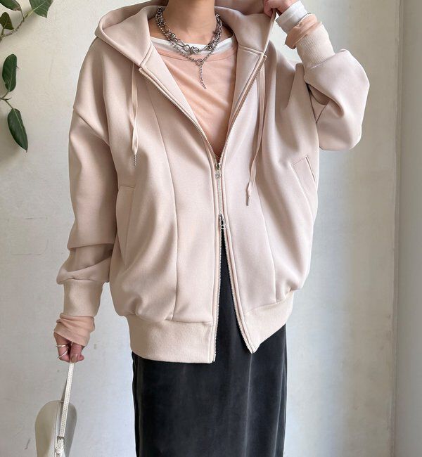  「ボンディングジップフーディー」|Tシャツ・カットソー|