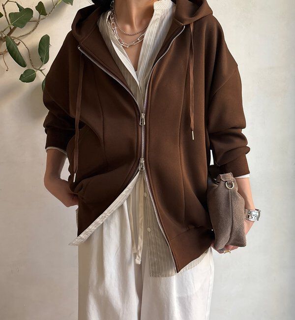  「ボンディングジップフーディー」|Tシャツ・カットソー|