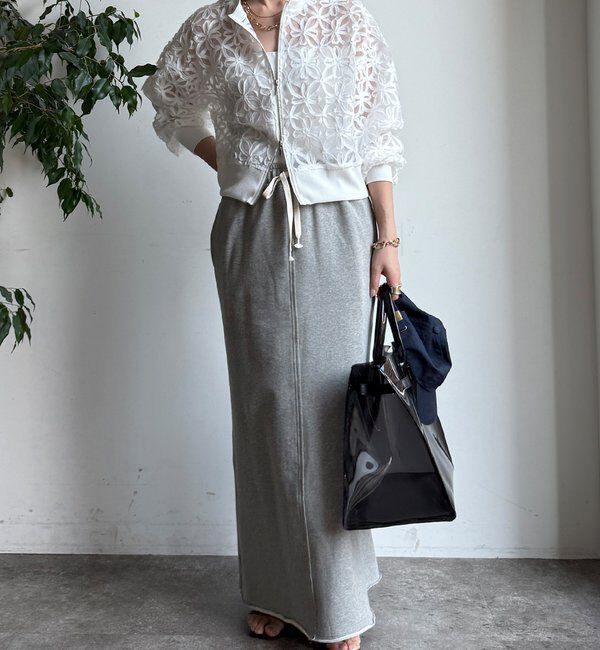  「【WEB限定】フラワーチュールジップブルゾン」|ブルゾン・スタジャン|