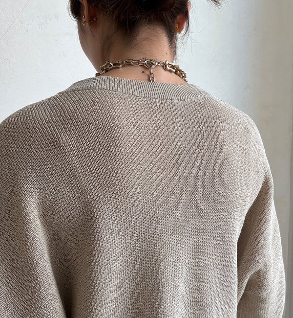  「和紙スキッパープルオーバー」|ニット・セーター|