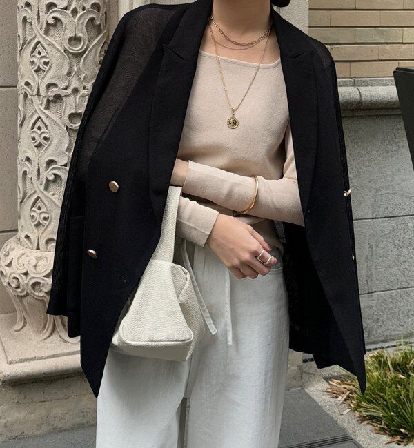  「【REI企画カラーあり】スクエアニットロングスリーブプルオーバー」|ニット・セーター|