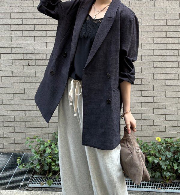  「【インフルエンサー REI企画】リネンライクスラブジャケット」|テーラードジャケット|