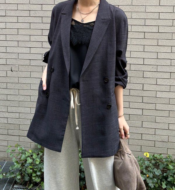  「【インフルエンサー REI企画】リネンライクスラブジャケット」|テーラードジャケット|