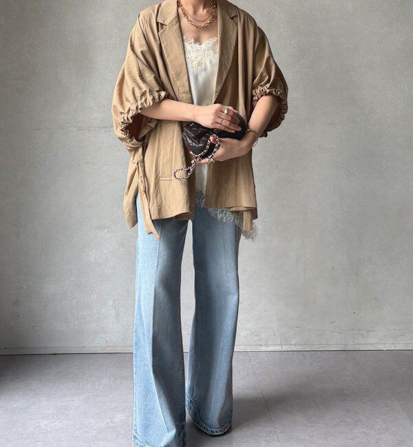  「【WEB限定】ポンチョテーラードジャケット」|テーラードジャケット|