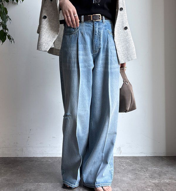  「ダメージワイドデニム」|デニム|