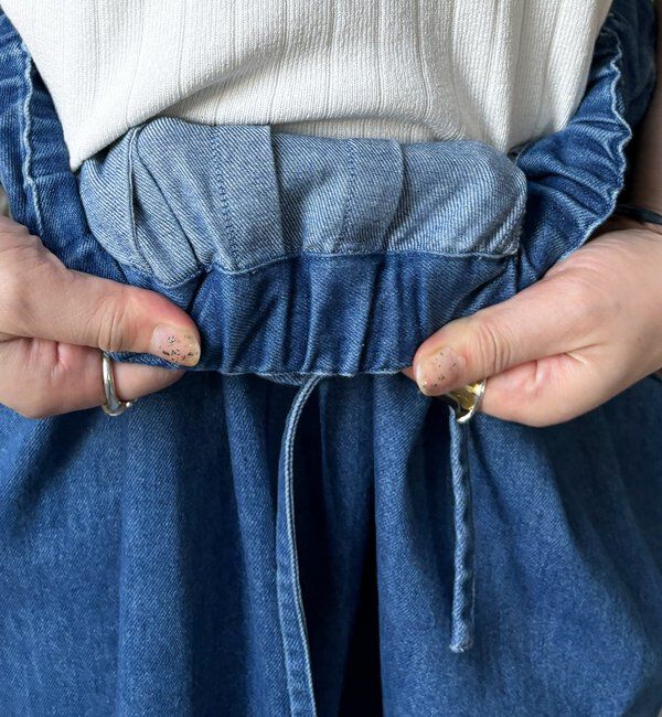  「【インフルエンサーOKOCHI企画】デニムタックイージーパンツ」|チノ|