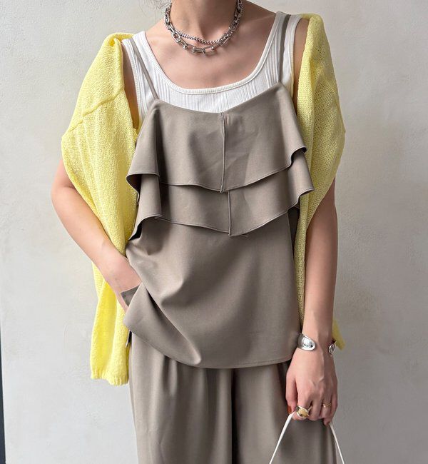  「【セットアップ可能】ドライタッチフリルキャミ」|シャツ・ブラウス|