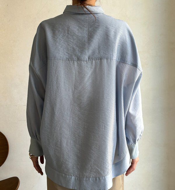  「袖リブ襟付シアースピンドルブラウス」|シャツ・ブラウス|