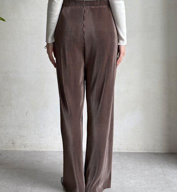  「【WEB限定】アコーディオン楊柳イージーパンツ」|チノ|