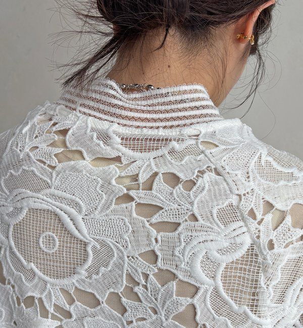  「【WEB限定】フラワーレースブルゾン」|ブルゾン・スタジャン|