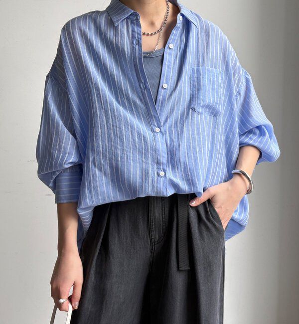  「マルチWAYストライプシャツ」|シャツ・ブラウス|