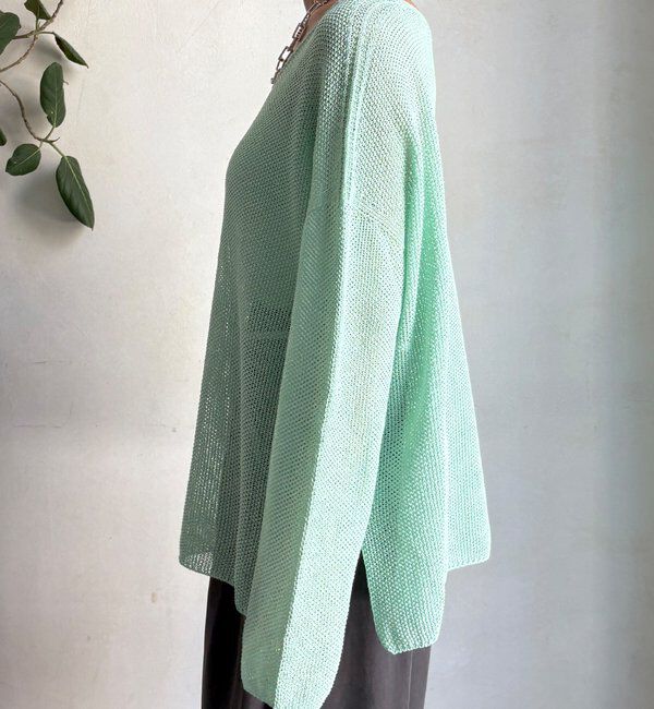  「前後2WAY鹿の子編みプルオーバー」|ニット・セーター|