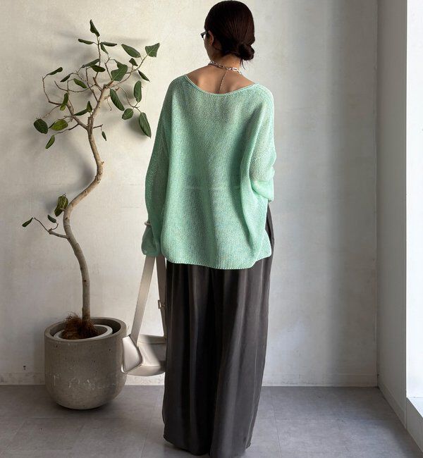  「前後2WAY鹿の子編みプルオーバー」|ニット・セーター|
