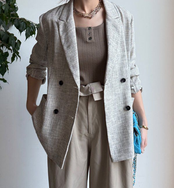  「シアーツイードダブルジャケット」|テーラードジャケット|