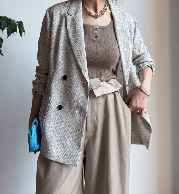  「シアーツイードダブルジャケット」|テーラードジャケット|