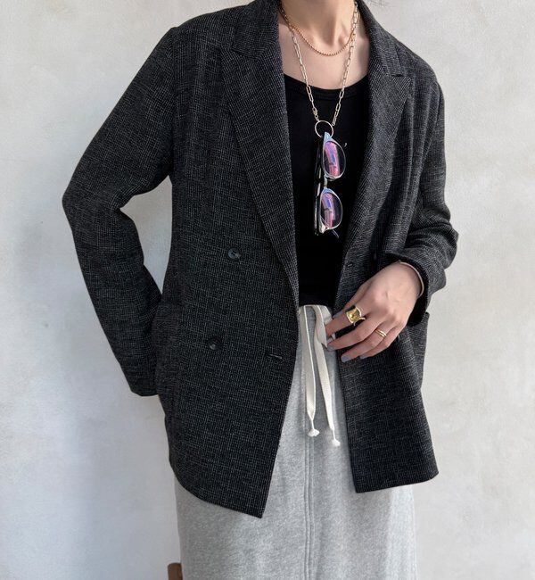  「シアーツイードダブルジャケット」|テーラードジャケット|