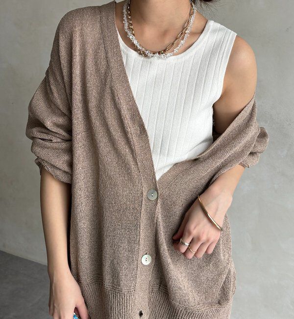  「ヘンリーネック前後2WAYニットタンク」|ニット・セーター|