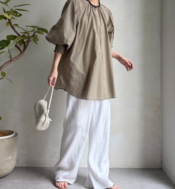  「シャーリングカフチュニックブラウス」|シャツ・ブラウス|