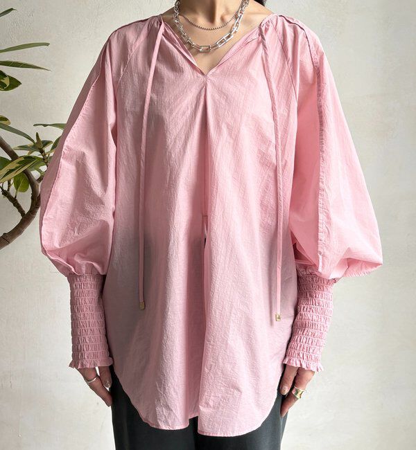  「シャーリングカフチュニックブラウス」|シャツ・ブラウス|