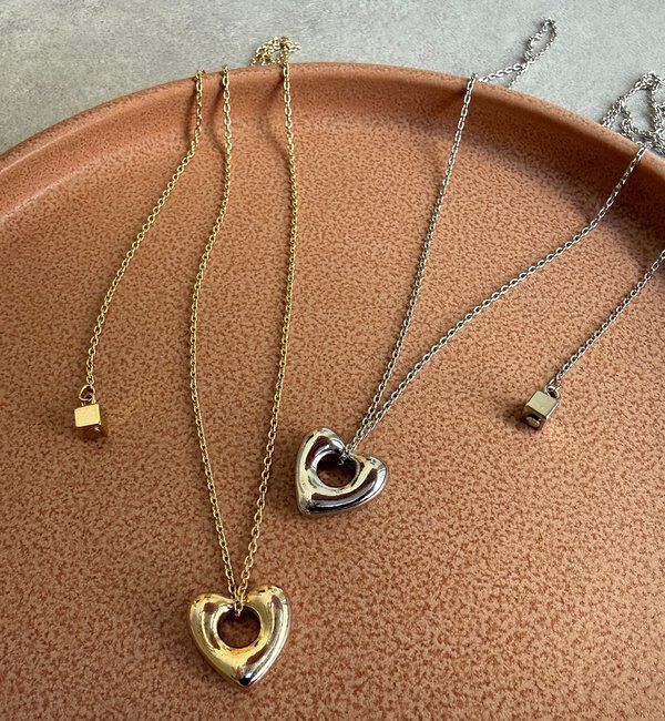  「ハートトップロングネックレス」|ネックレス|