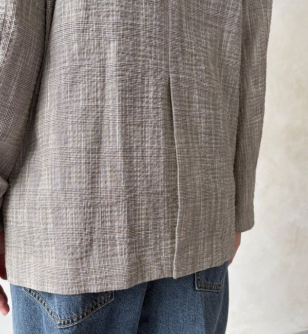  「【WEB限定】スラブチェックテーラードジャケット」|テーラードジャケット|