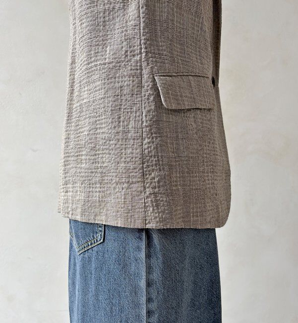  「【WEB限定】スラブチェックテーラードジャケット」|テーラードジャケット|