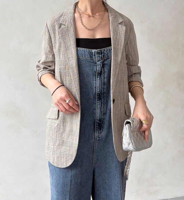  「【WEB限定】スラブチェックテーラードジャケット」|テーラードジャケット|