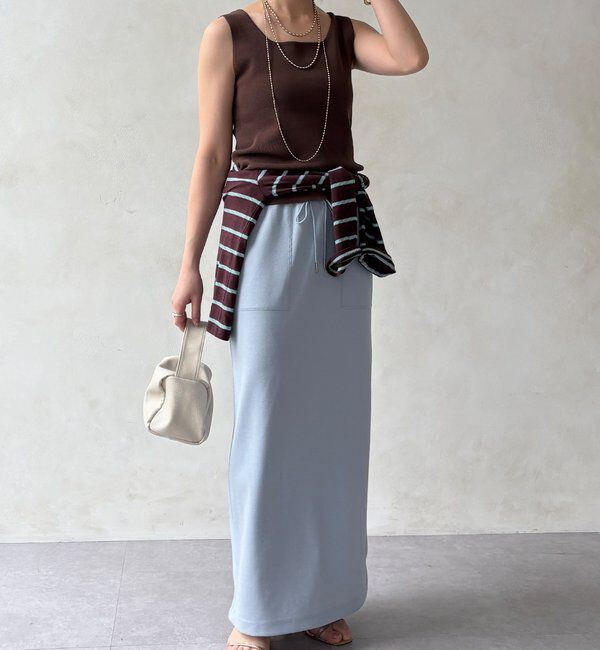  「【WEB限定】カットジョーゼットタイトスカート」|スカート|