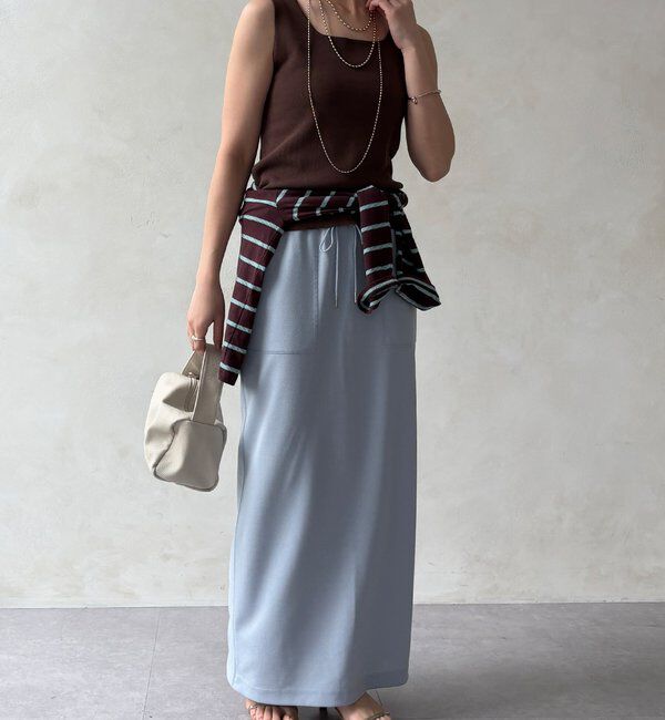  「【WEB限定】カットジョーゼットタイトスカート」|スカート|