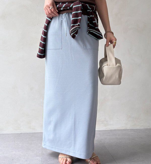  「【WEB限定】カットジョーゼットタイトスカート」|スカート|