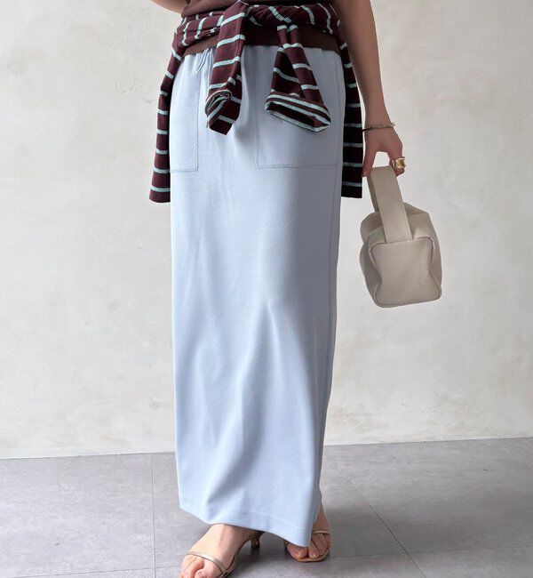  「【WEB限定】カットジョーゼットタイトスカート」|スカート|