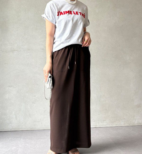  「【WEB限定】カットジョーゼットタイトスカート」|スカート|