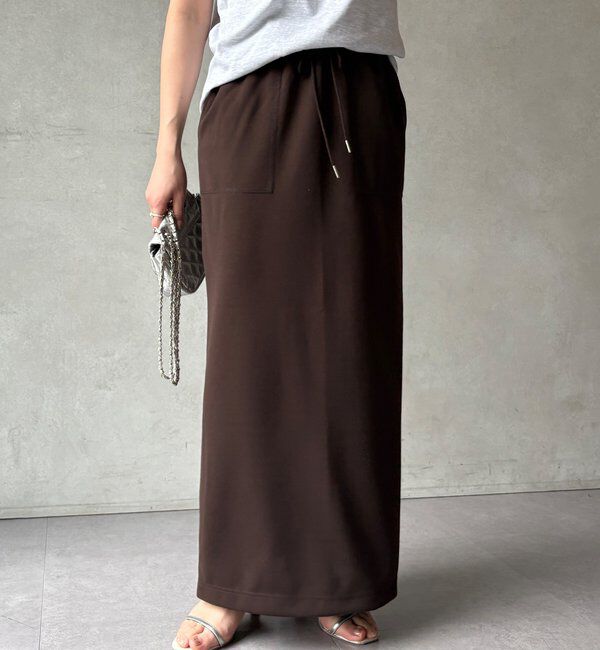  「【WEB限定】カットジョーゼットタイトスカート」|スカート|